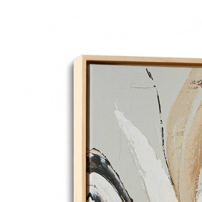 [Color:American Maple], Picture of art in a American Maple frame at an angle