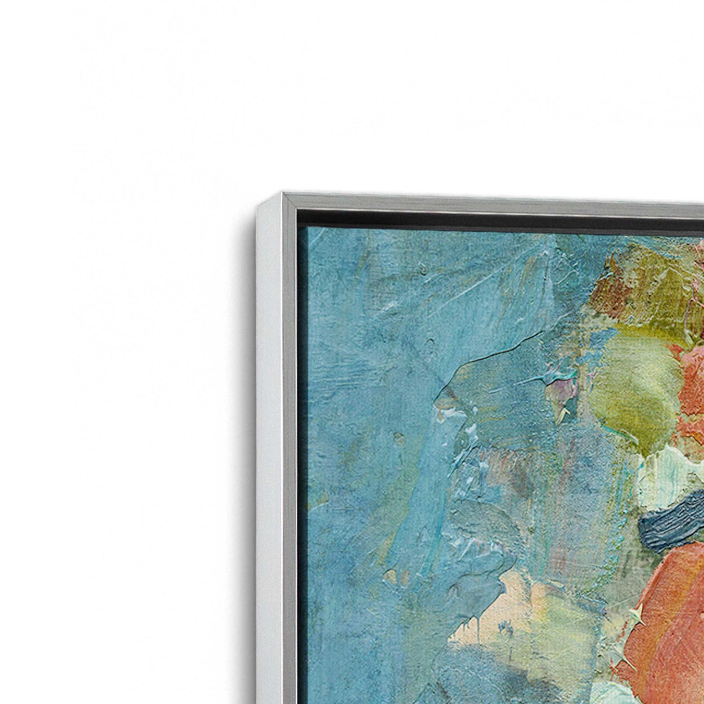 [Color:Polished Chrome], Picture of art in a Polished Chrome frame at an angle