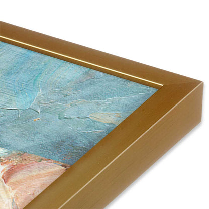[Color:Polished Gold], Picture of art in a Polished Gold frame at an angle