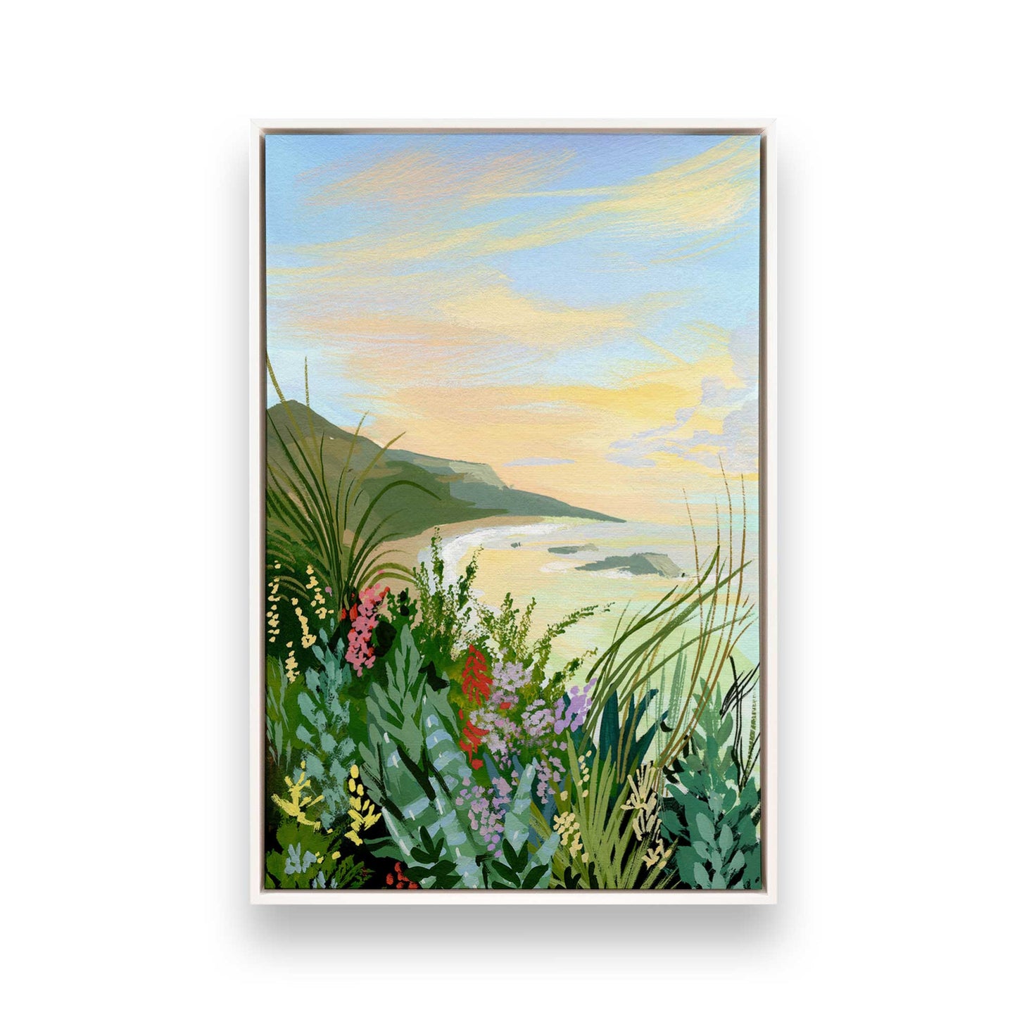[Color:Opaque White], Picture of art in a White frame