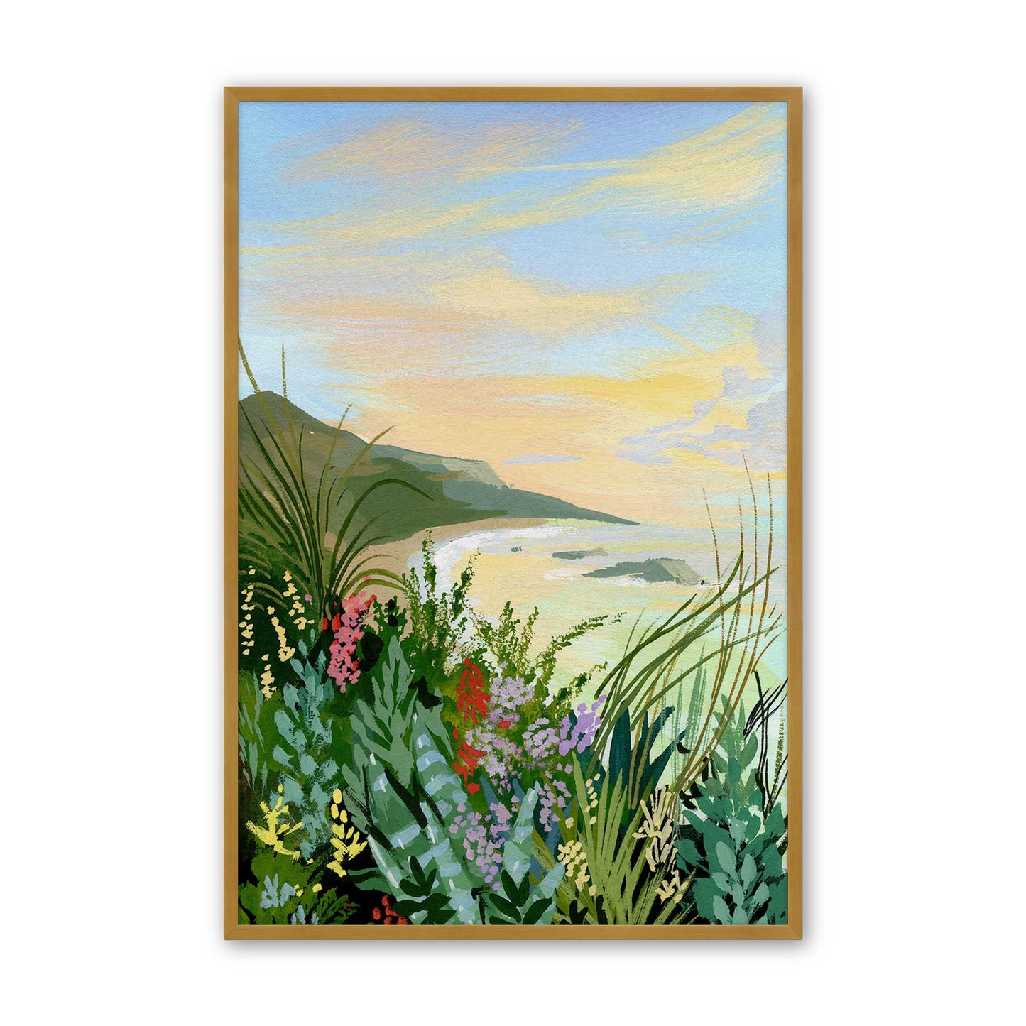 [Color:Polished Gold], Picture of art in a Polished Gold frame