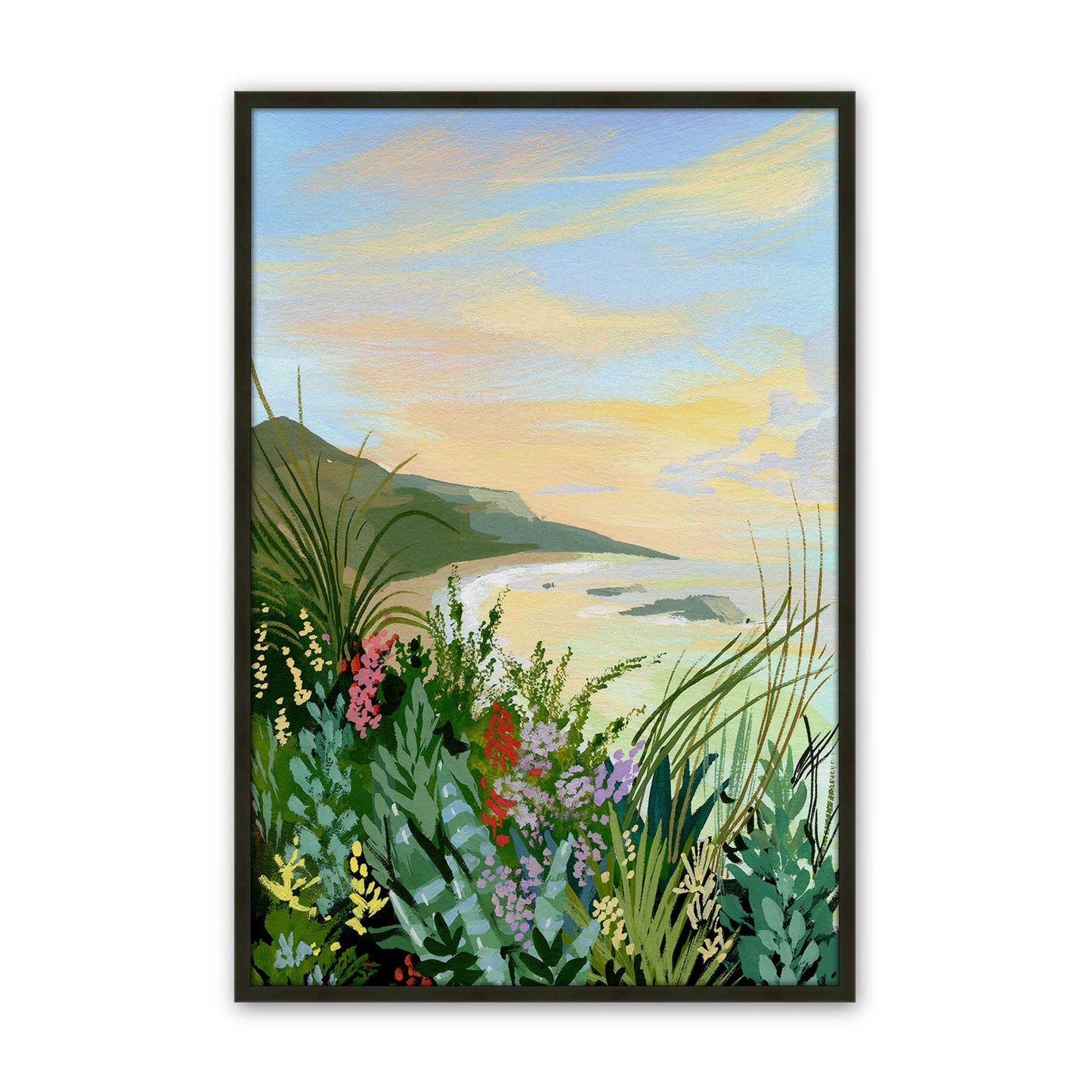 [Color:Satin Black], Picture of art in a Satin Black frame