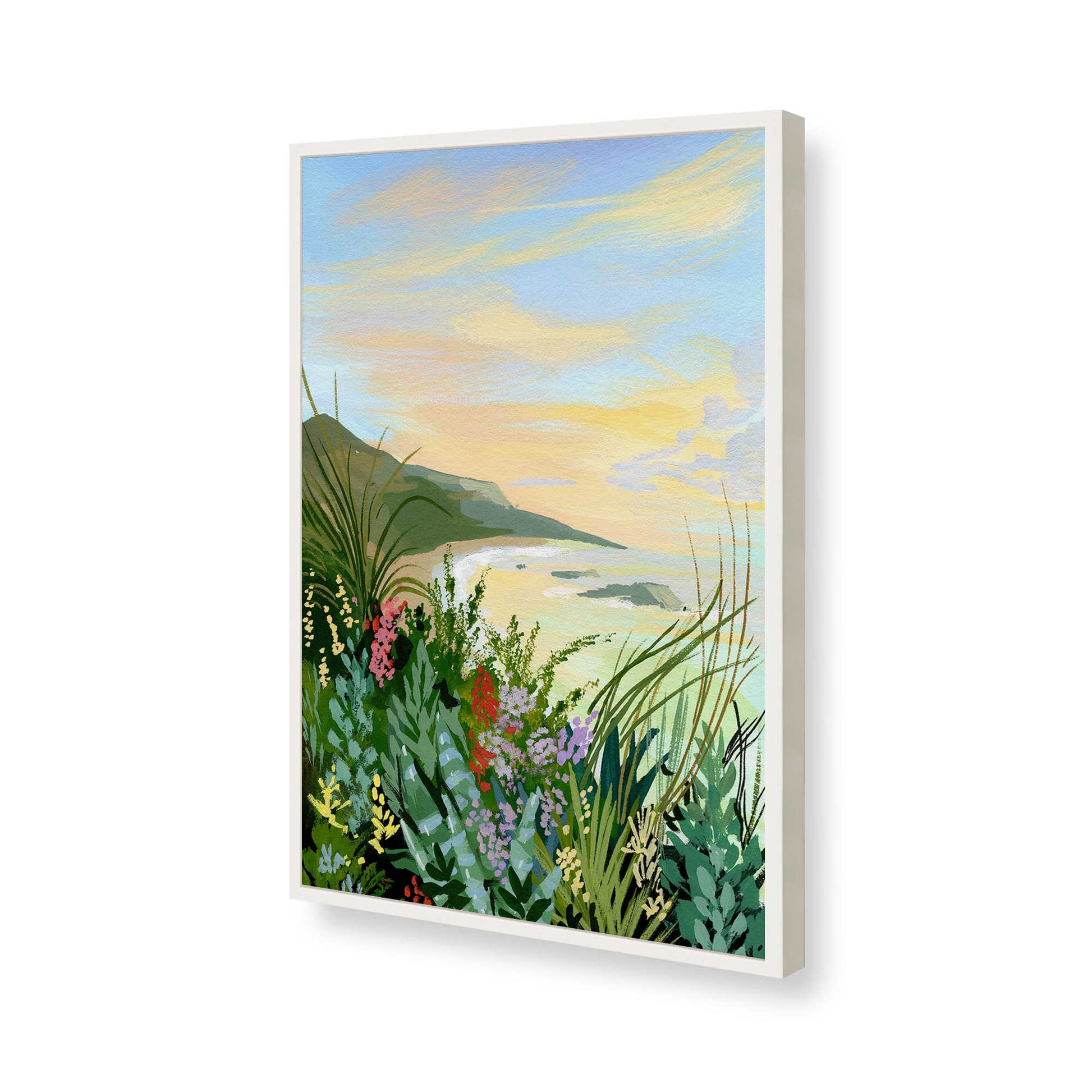 [Color:Opaque White], Picture of art in a Opaque White frame of the corner