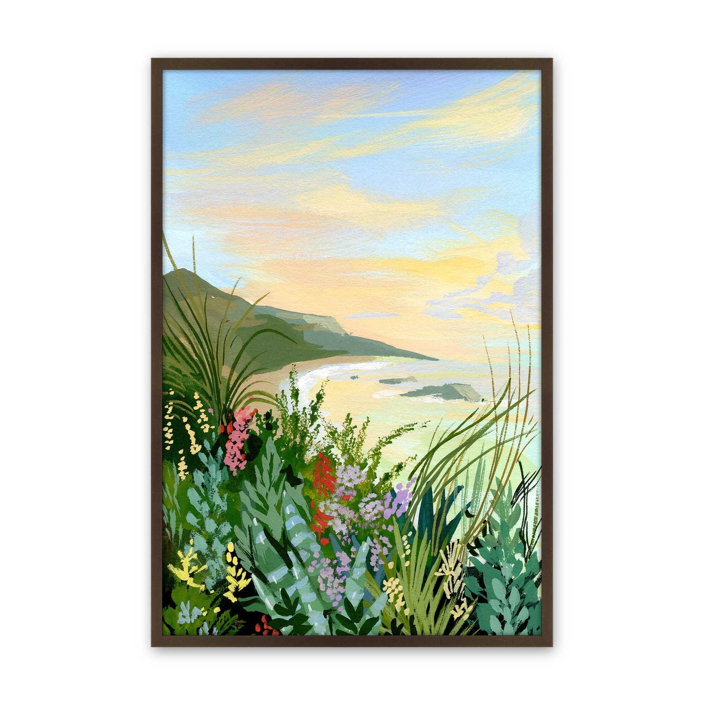 [Color:Brown], Picture of art in a Brown frame