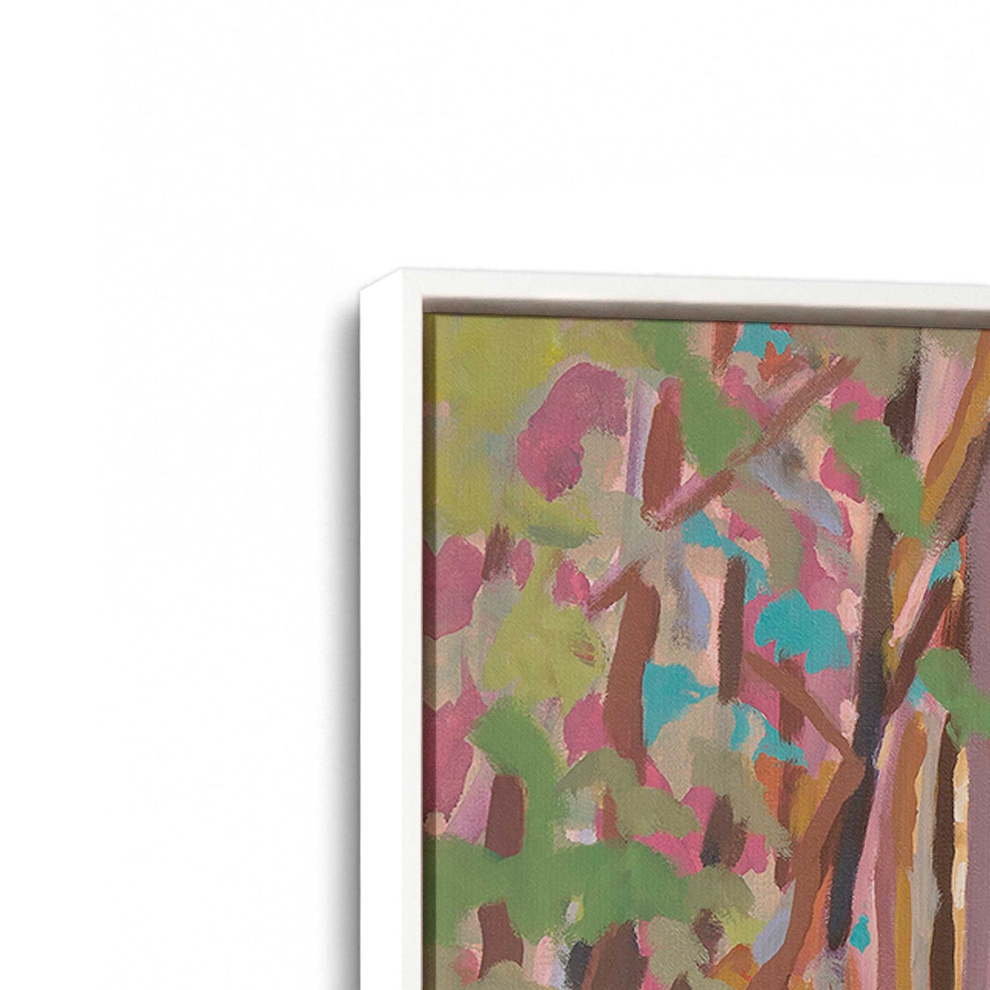 [Color:Opaque White], Picture of art in a White frame at an angle