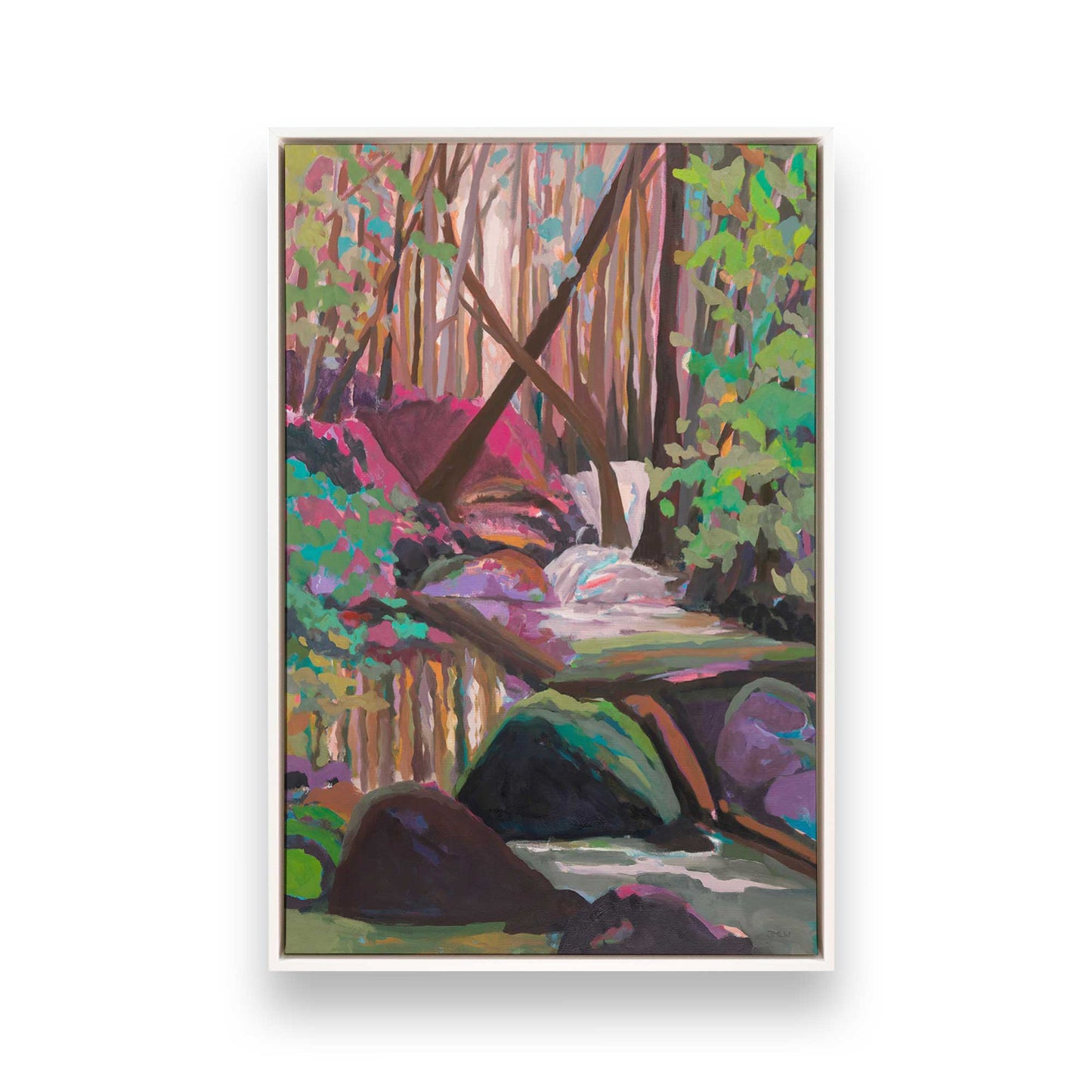 [Color:Opaque White], Picture of art in a White frame