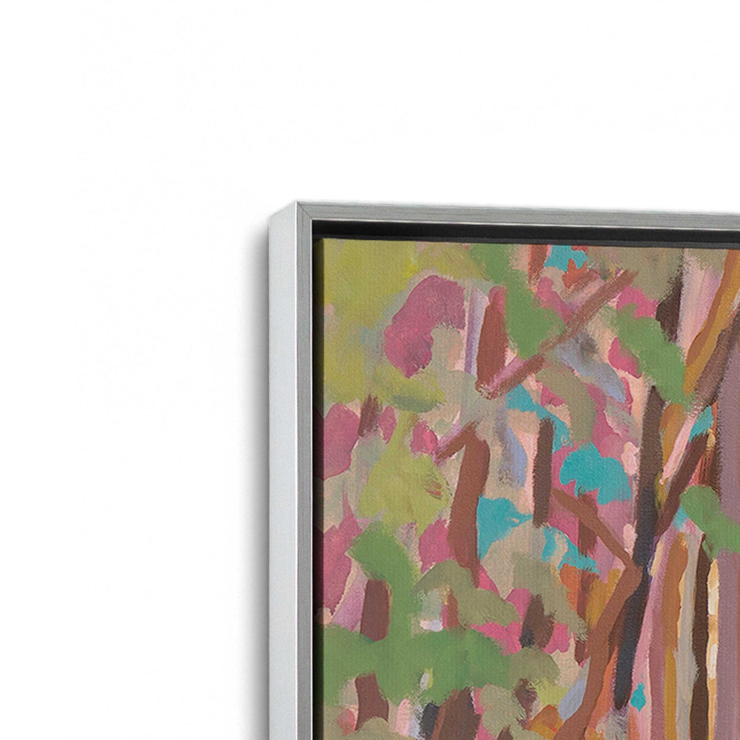 [Color:Polished Chrome], Picture of art in a Polished Chrome frame at an angle