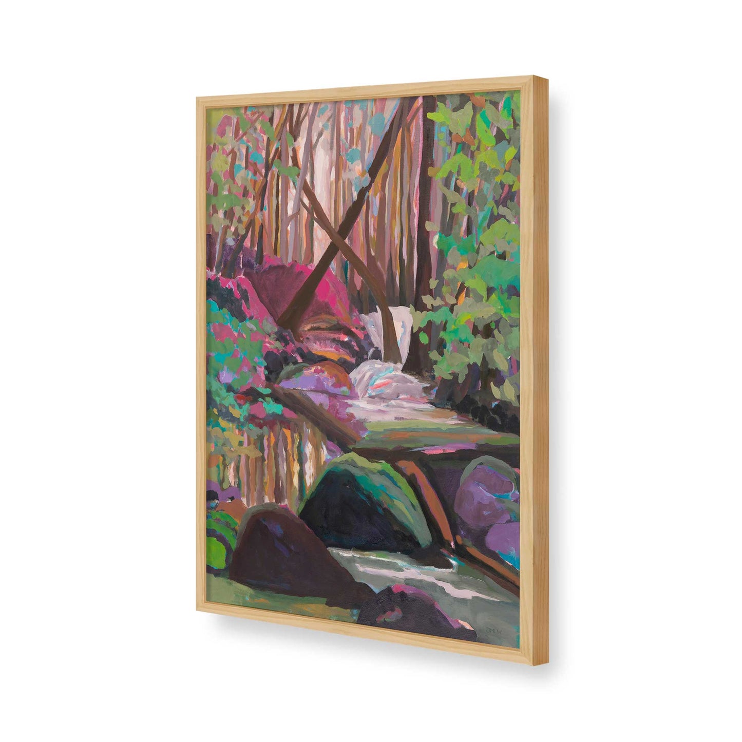 [Color:American Maple], Picture of art in a American Maple frame of the corner