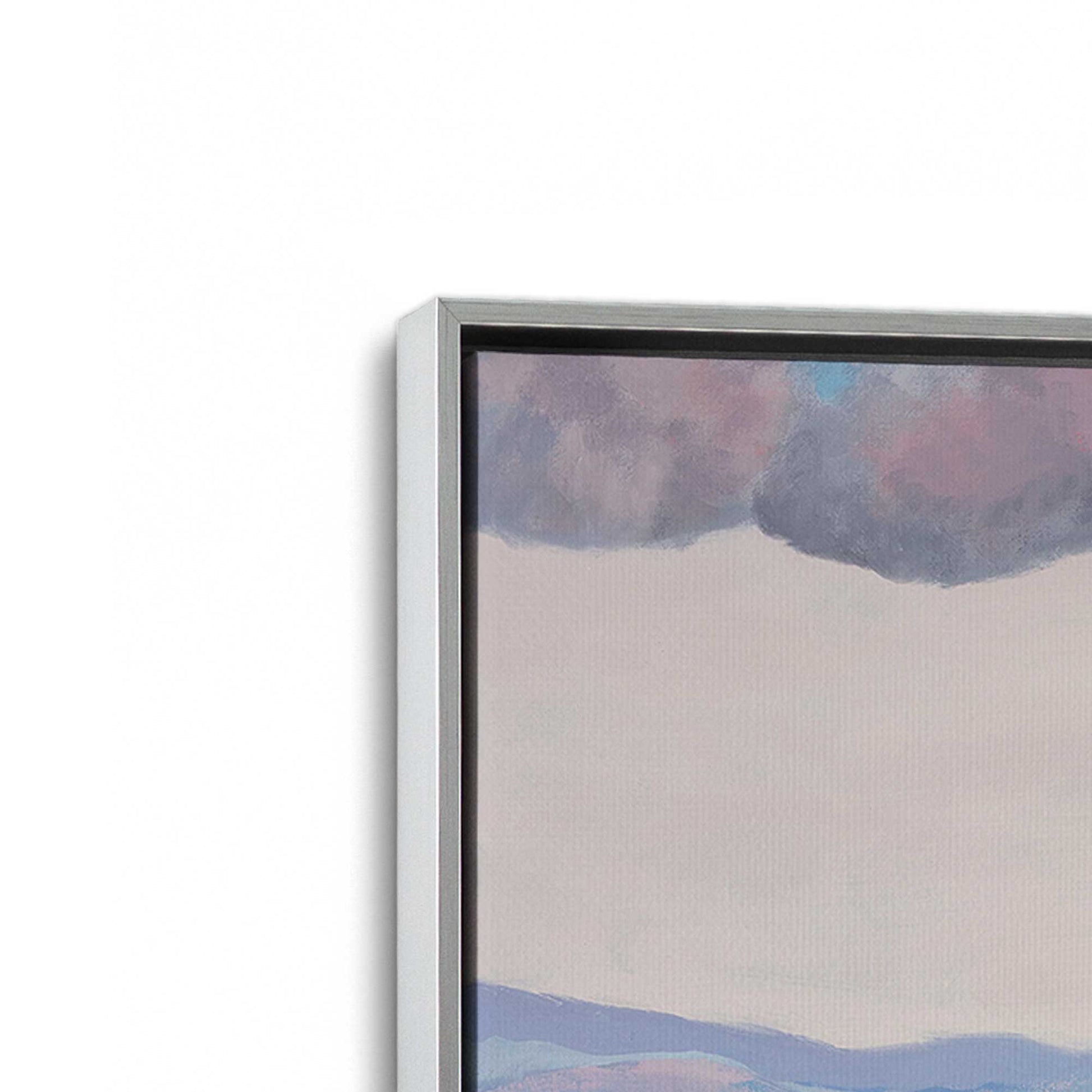 [Color:Polished Chrome], Picture of art in a Polished Chrome frame at an angle