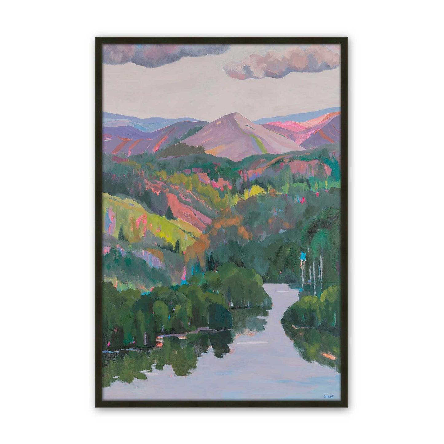 [Color:Satin Black], Picture of art in a Satin Black frame