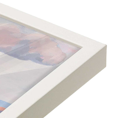 [Color:Opaque White], Picture of art in a Opaque White frame at an angle
