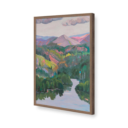 [Color:Walnut], Picture of art in a Walnut frame of the corner