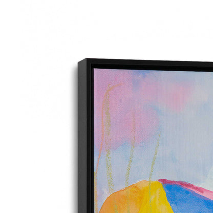 [Color:Satin Black], Picture of art in a Satin Black frame at an angle