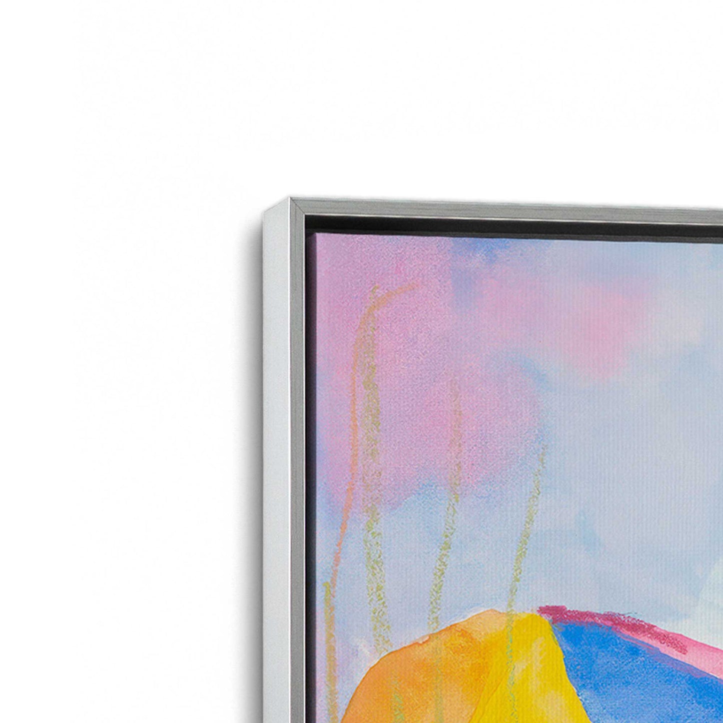 [Color:Polished Chrome], Picture of art in a Polished Chrome frame at an angle
