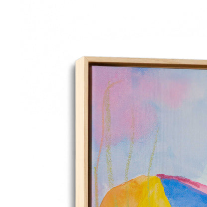 [Color:American Maple], Picture of art in a American Maple frame at an angle