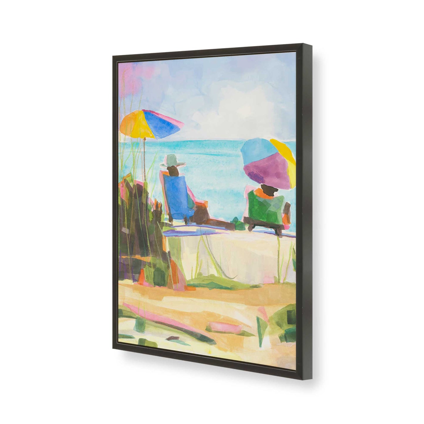 [Color:Satin Black], Picture of art in a Satin Black frame of the corner