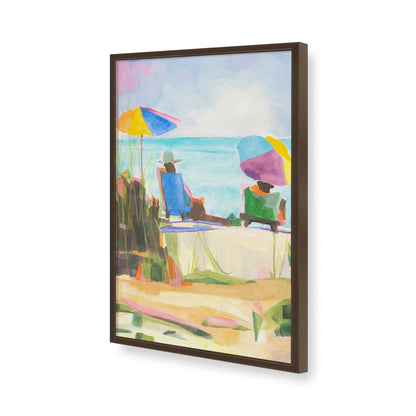 [Color:Brown], Picture of art in a Brown frame of the corner