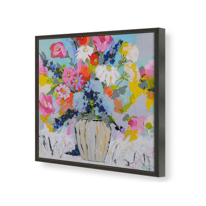 [Color:Satin Black], Picture of art in a Satin Black frame of the corner