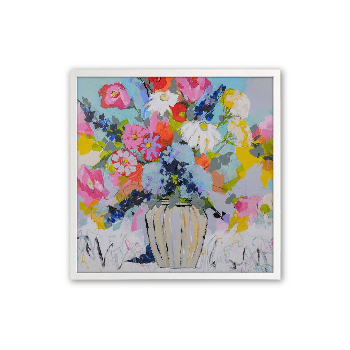 [Color:Opaque White], Picture of art in an Opaque White frame