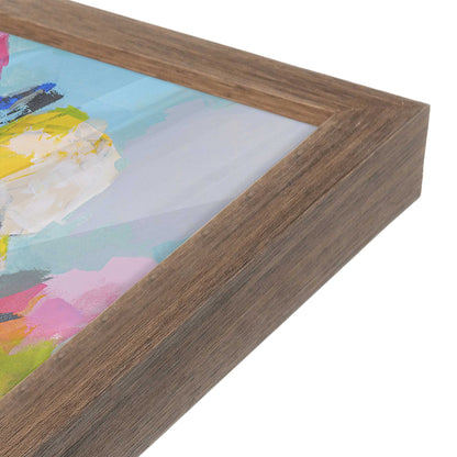 [Color:Walnut], Picture of art in a Walnut frame at an angle