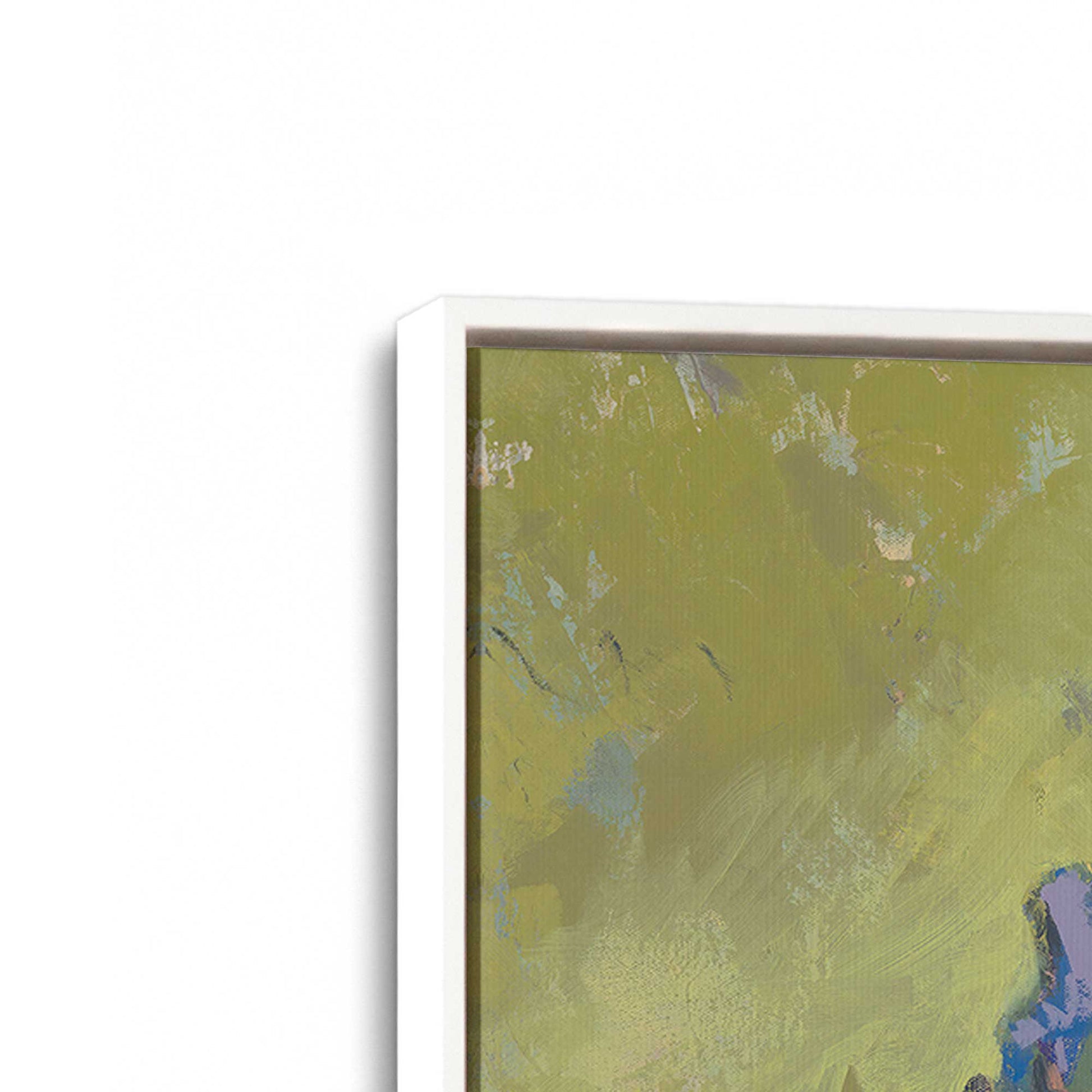 [Color:Opaque White], Picture of art in a White frame at an angle