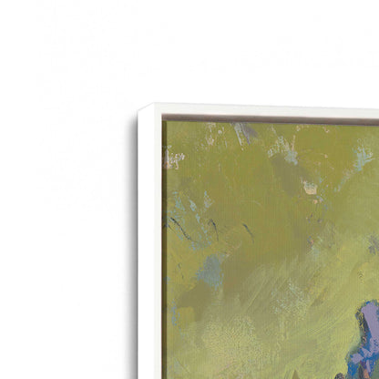 [Color:Opaque White], Picture of art in a White frame at an angle