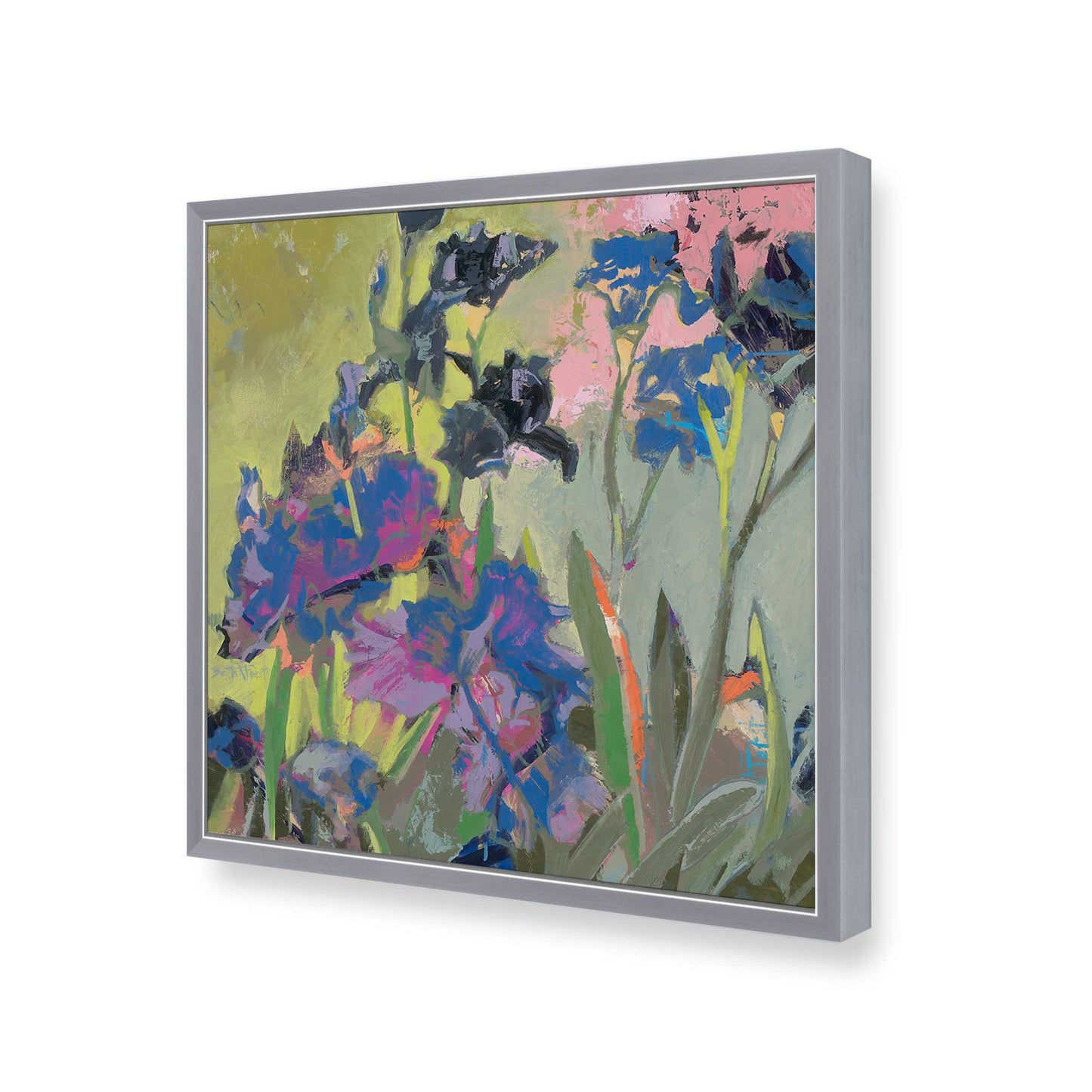 [Color:Polished Chrome], Picture of art in a Polished Chrome frame of the corner