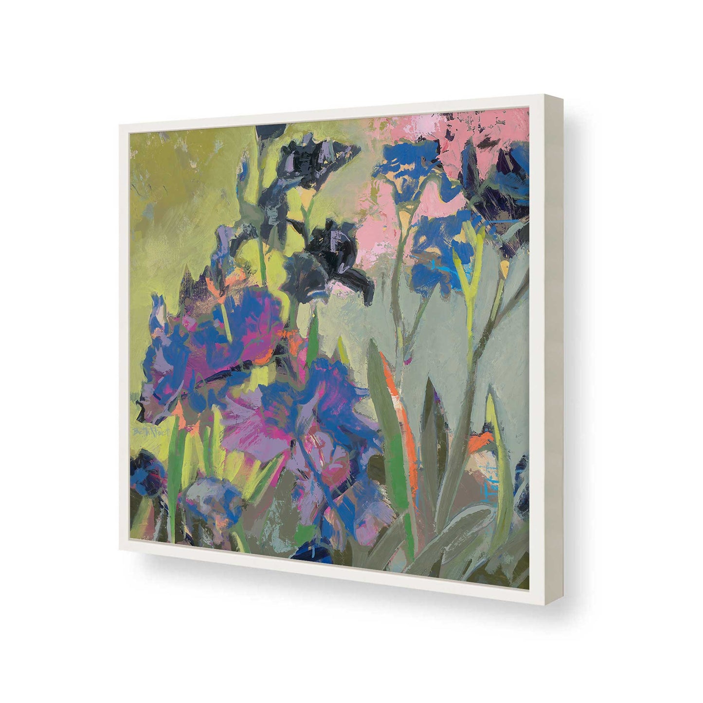 [Color:Opaque White], Picture of art in a Opaque White frame of the corner