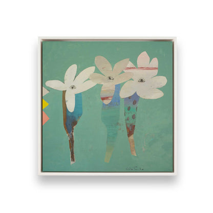 [Color:Opaque White], Picture of art in a White frame