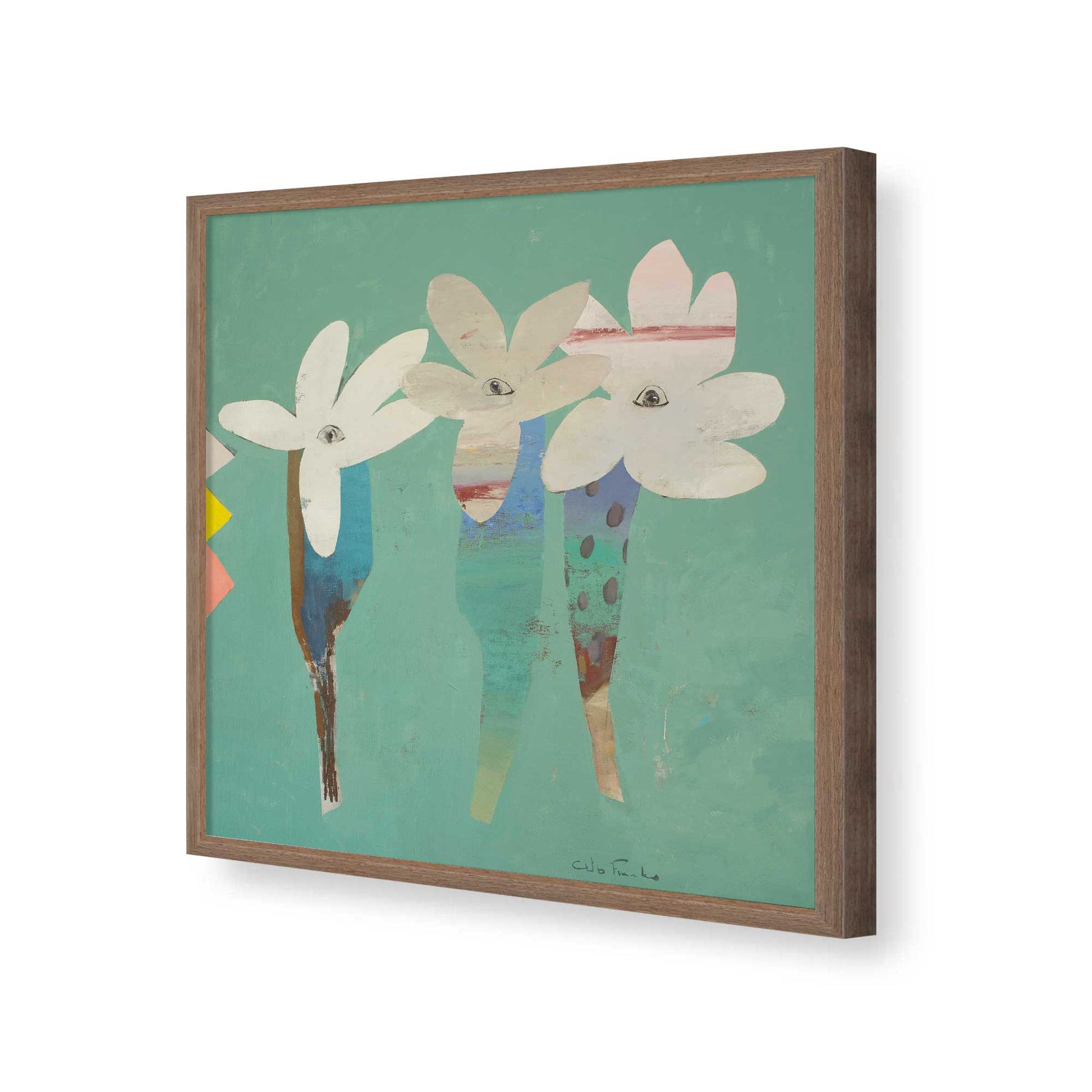 [Color:Walnut], Picture of art in a Walnut frame of the corner