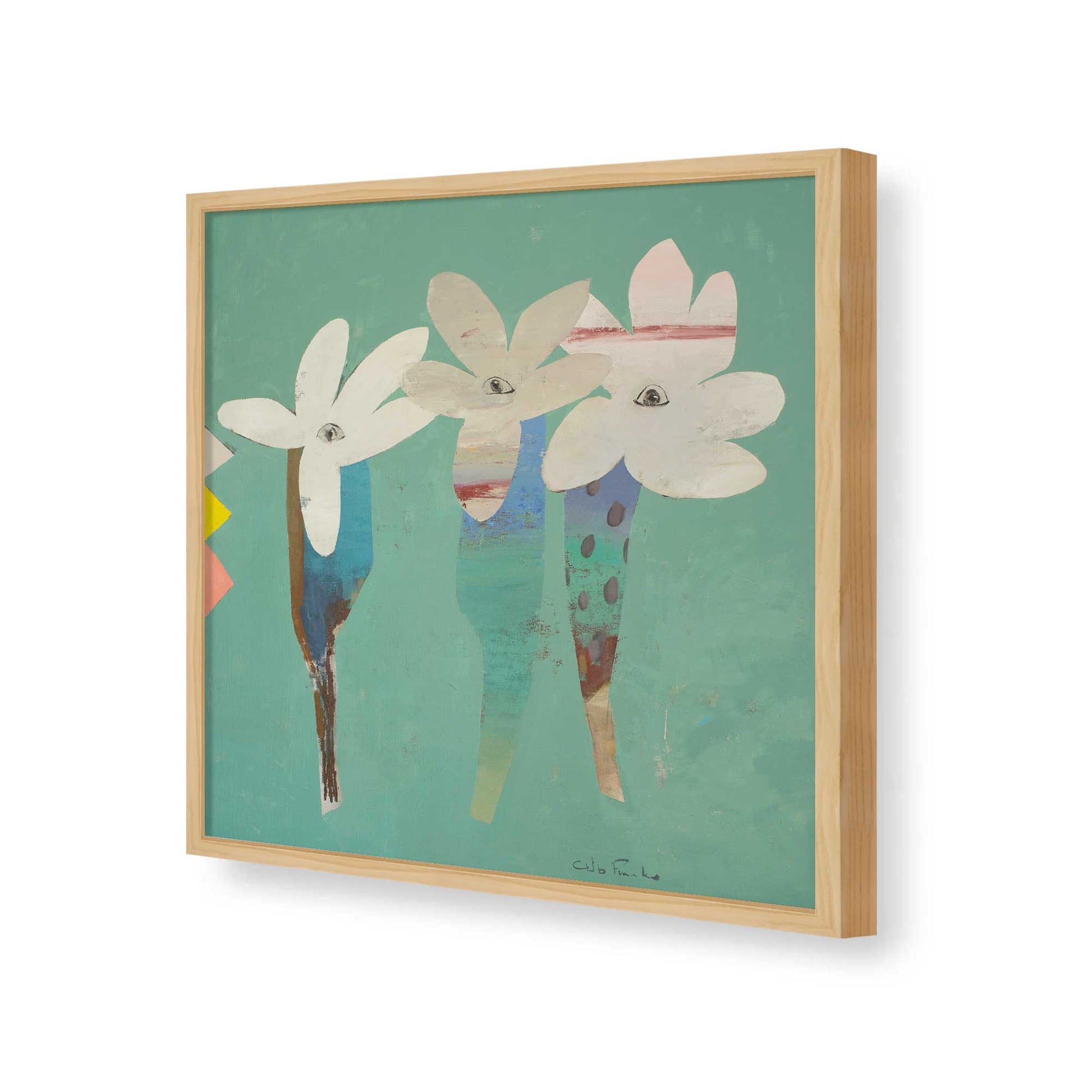 [Color:American Maple], Picture of art in a American Maple frame of the corner