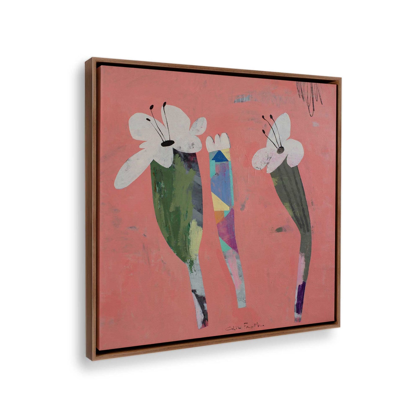 [Color:Walnut], Picture of the corner of the art