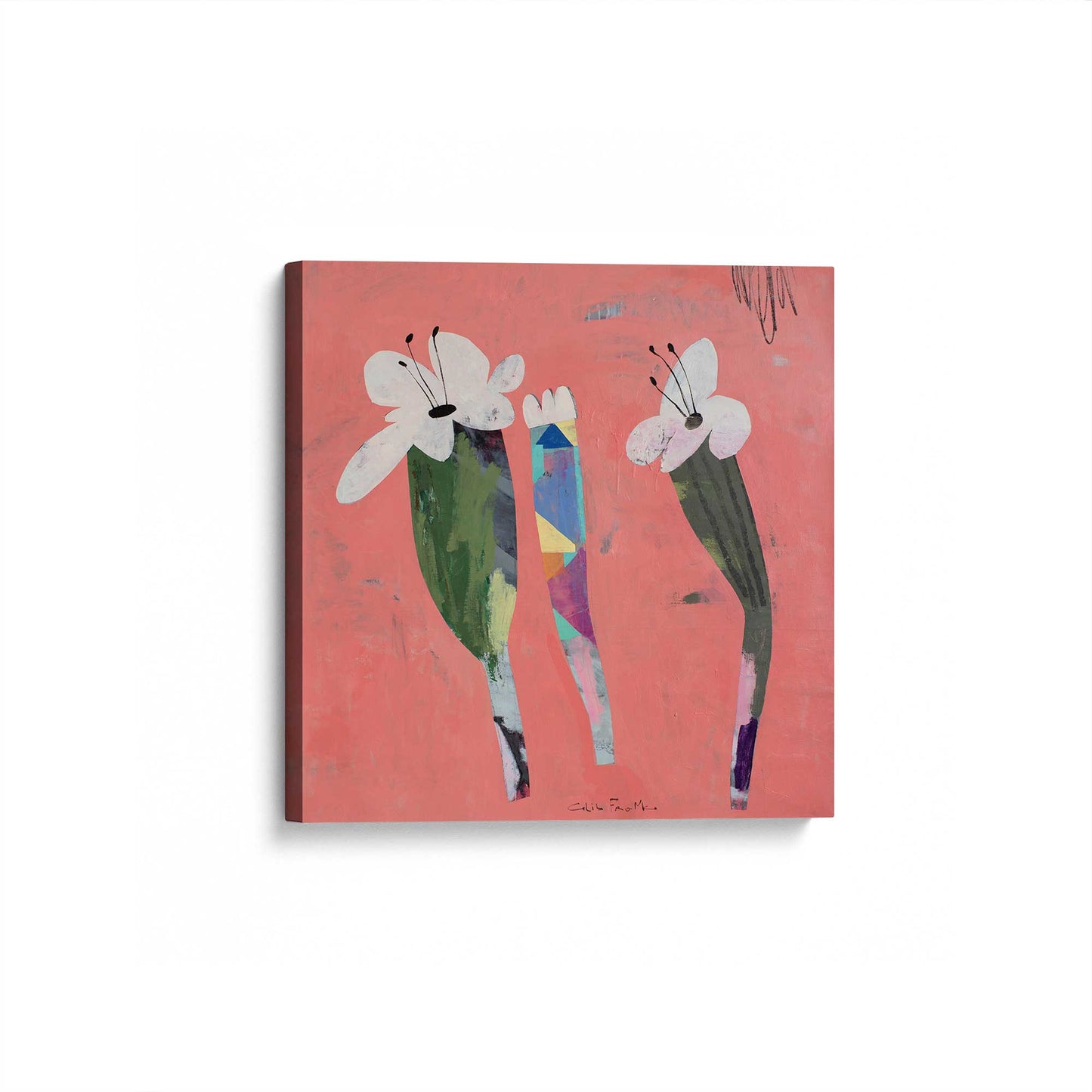 [Color:Stretched Canvas], Picture of art at an angle