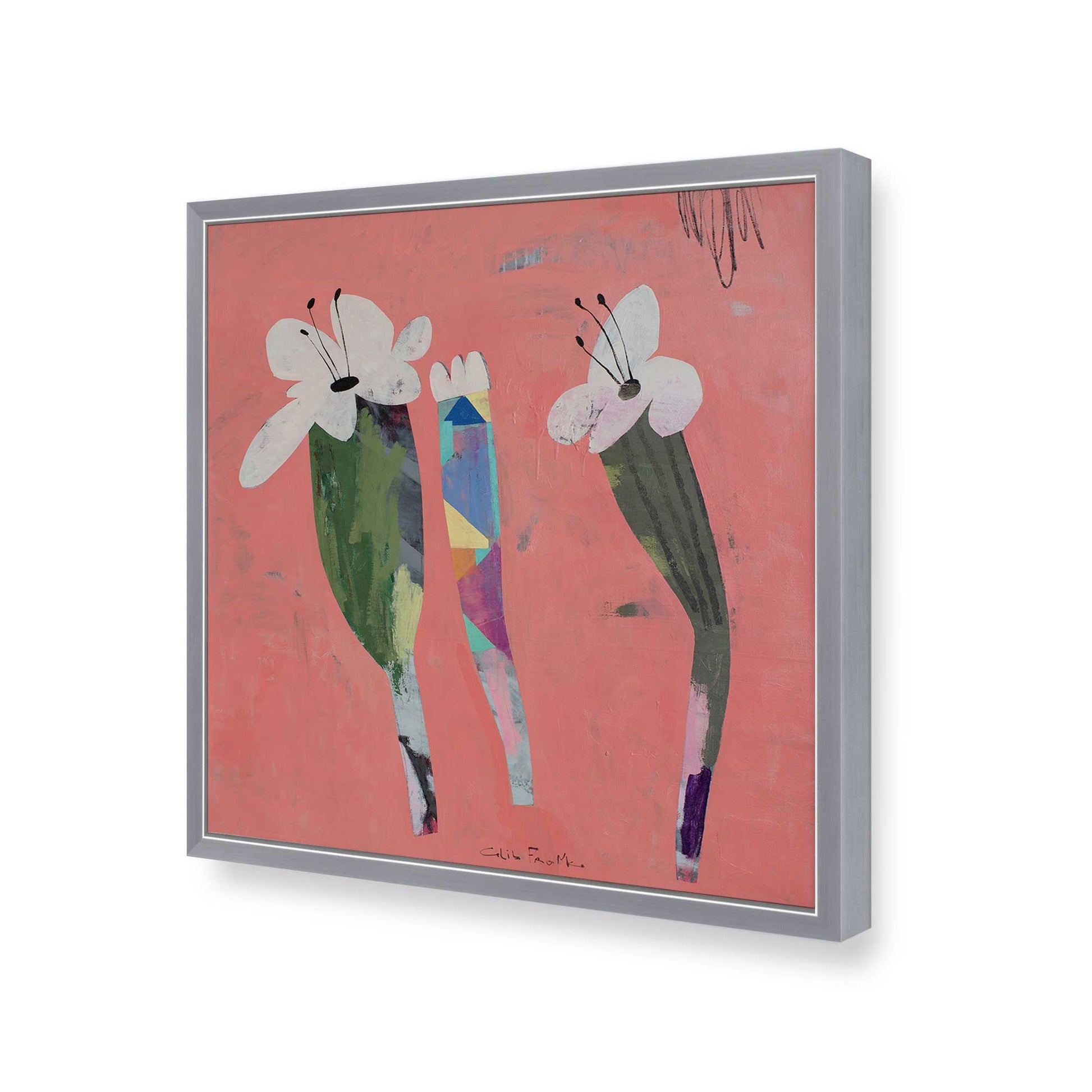 [Color:Polished Chrome], Picture of art in a Polished Chrome frame of the corner