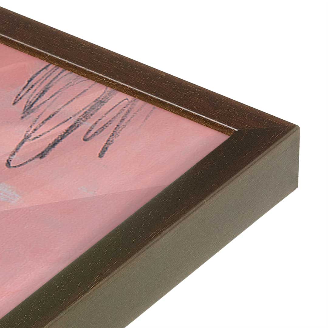 [Color:Espresso], Picture of art in a Espresso frame at an angle