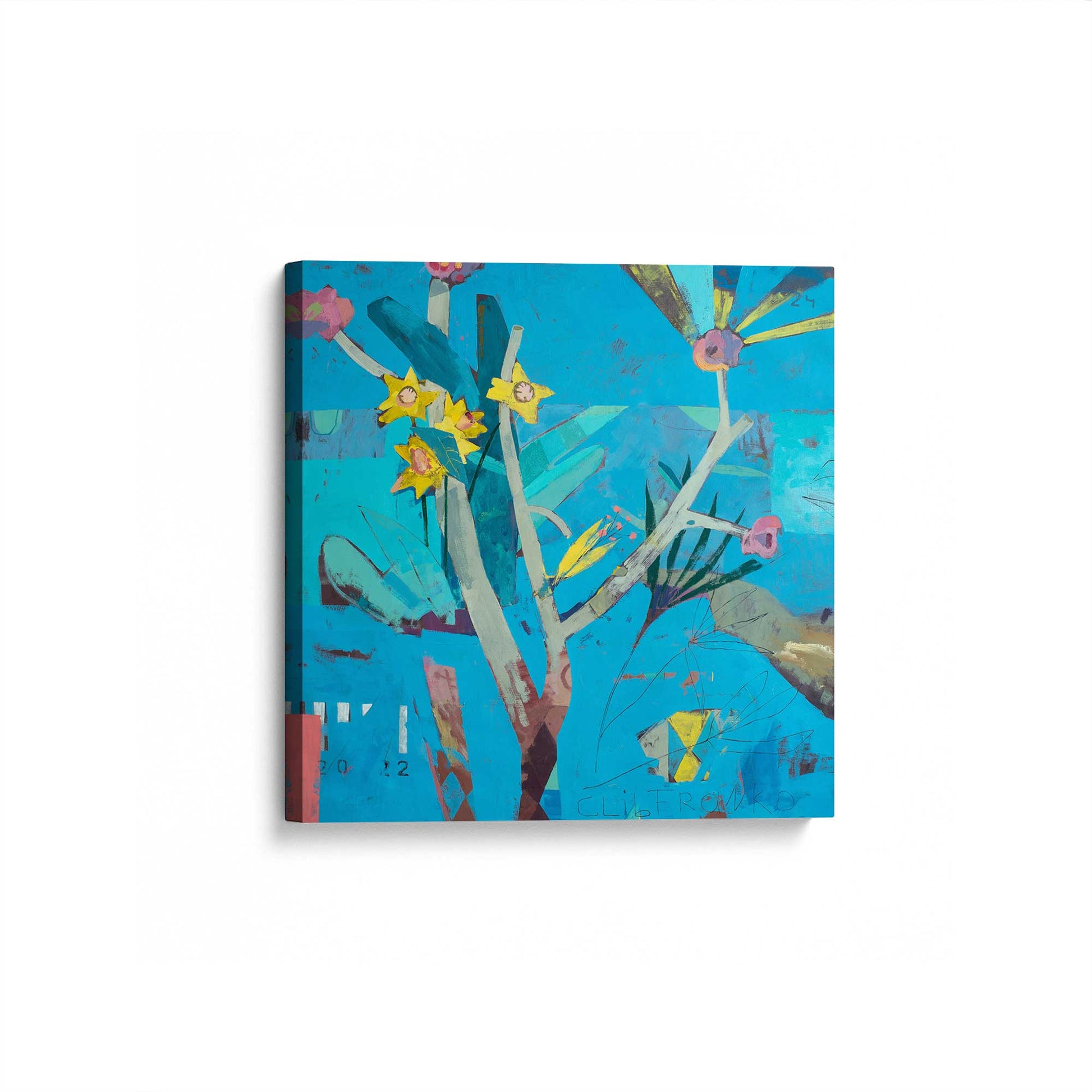 [Color:Stretched Canvas], Picture of art at an angle