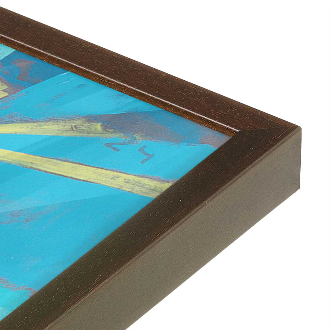 [Color:Espresso], Picture of art in a Espresso frame at an angle