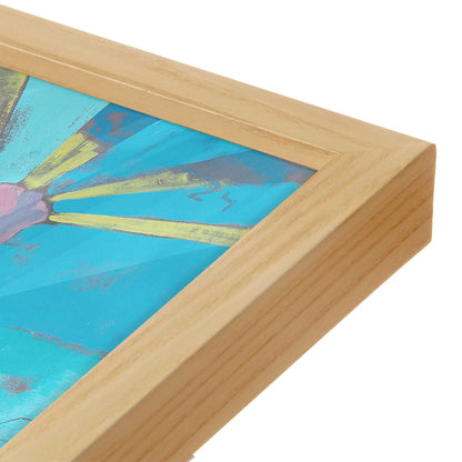 [Color:American Maple], Picture of art in a American Maple frame at an angle