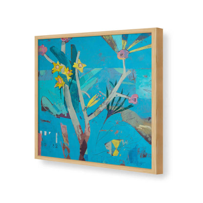 [Color:American Maple], Picture of art in a American Maple frame of the corner