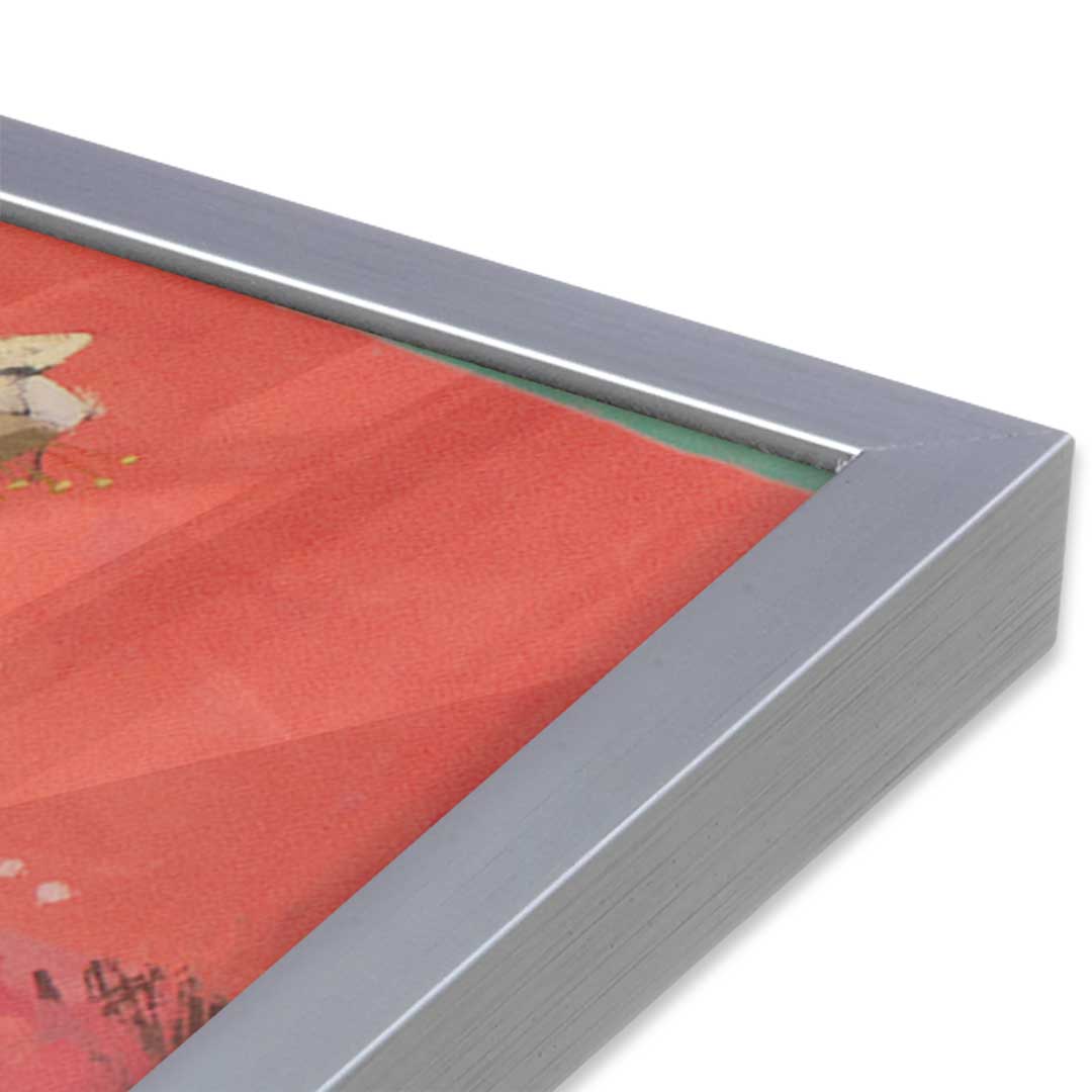 [Color:Polished Chrome], Picture of art in a Polished Chrome frame at an angle