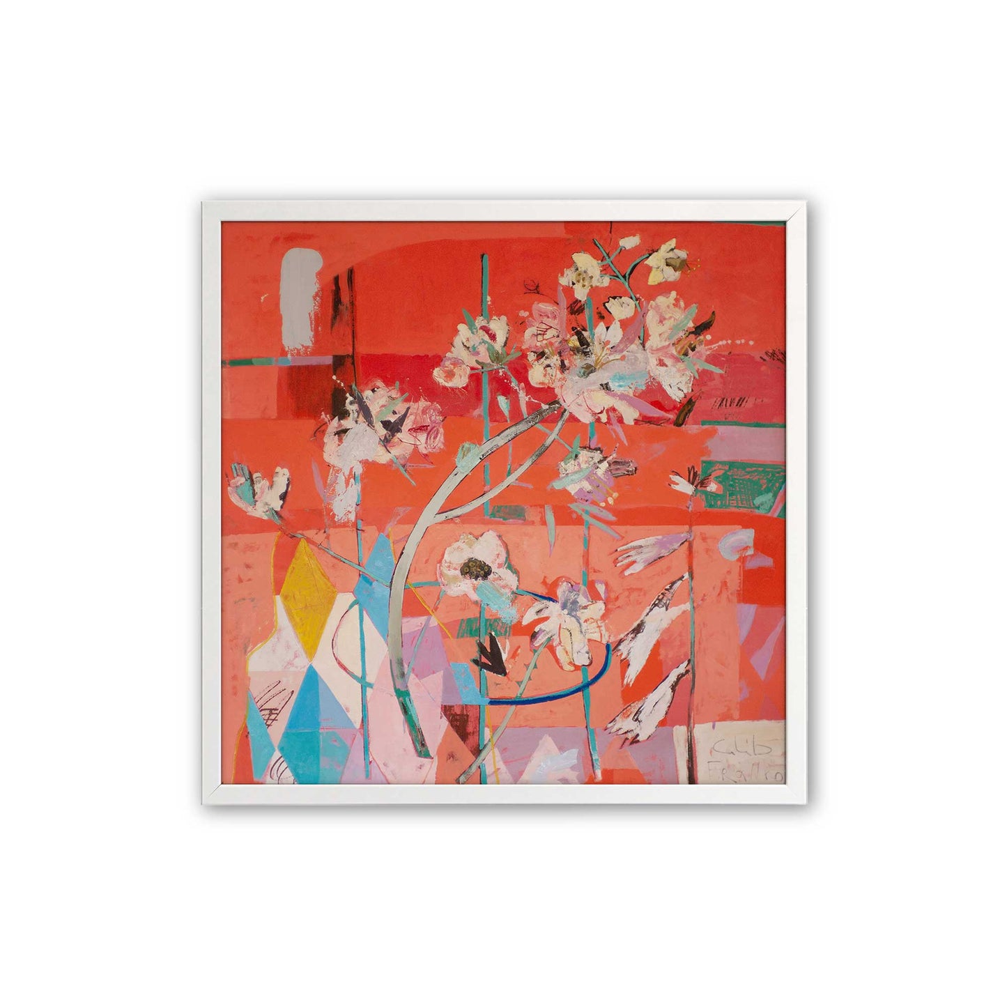 [Color:Opaque White], Picture of art in a Opaque White frame