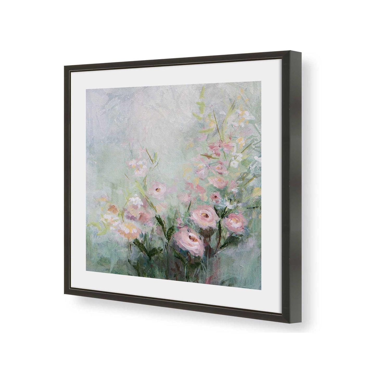 [Color:Satin Black], Picture of art in a Satin Black frame of the corner