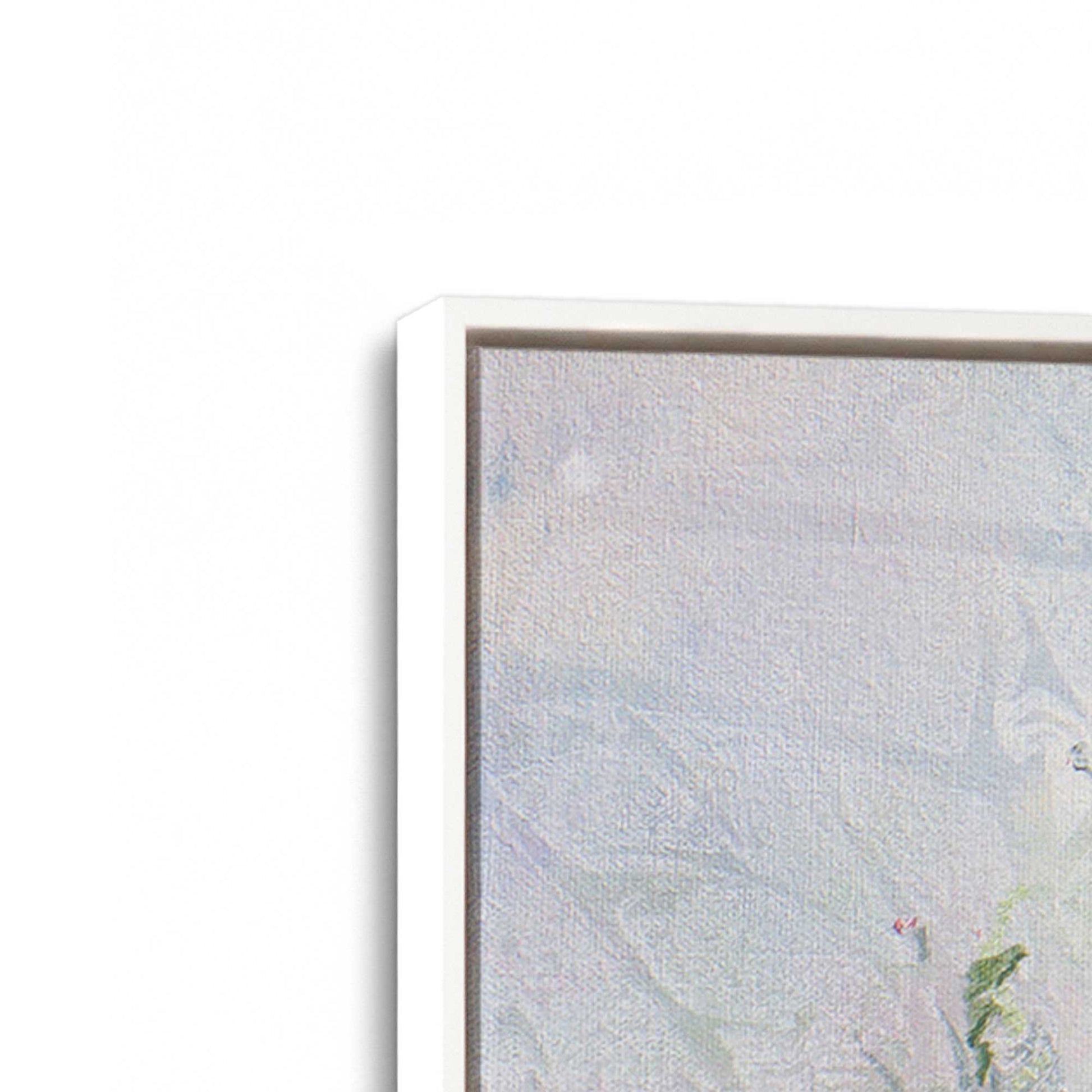 [Color:Opaque White], Picture of art in a White frame at an angle