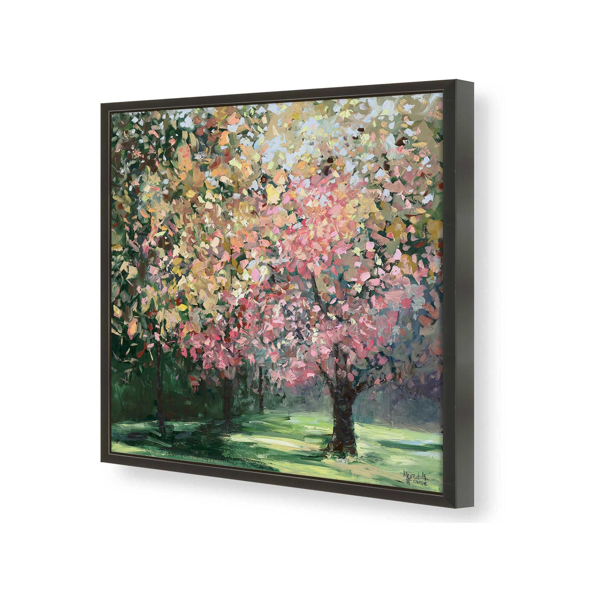 [Color:Satin Black], Picture of art in a Satin Black frame of the corner