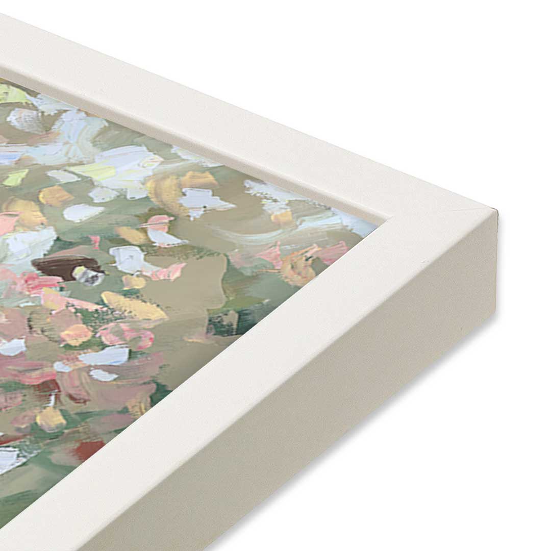 [Color:Opaque White], Picture of art in a Opaque White frame at an angle
