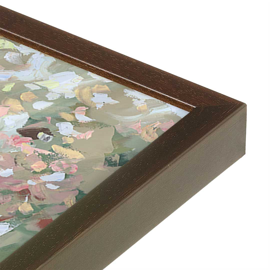 [Color:Espresso], Picture of art in a Espresso frame at an angle