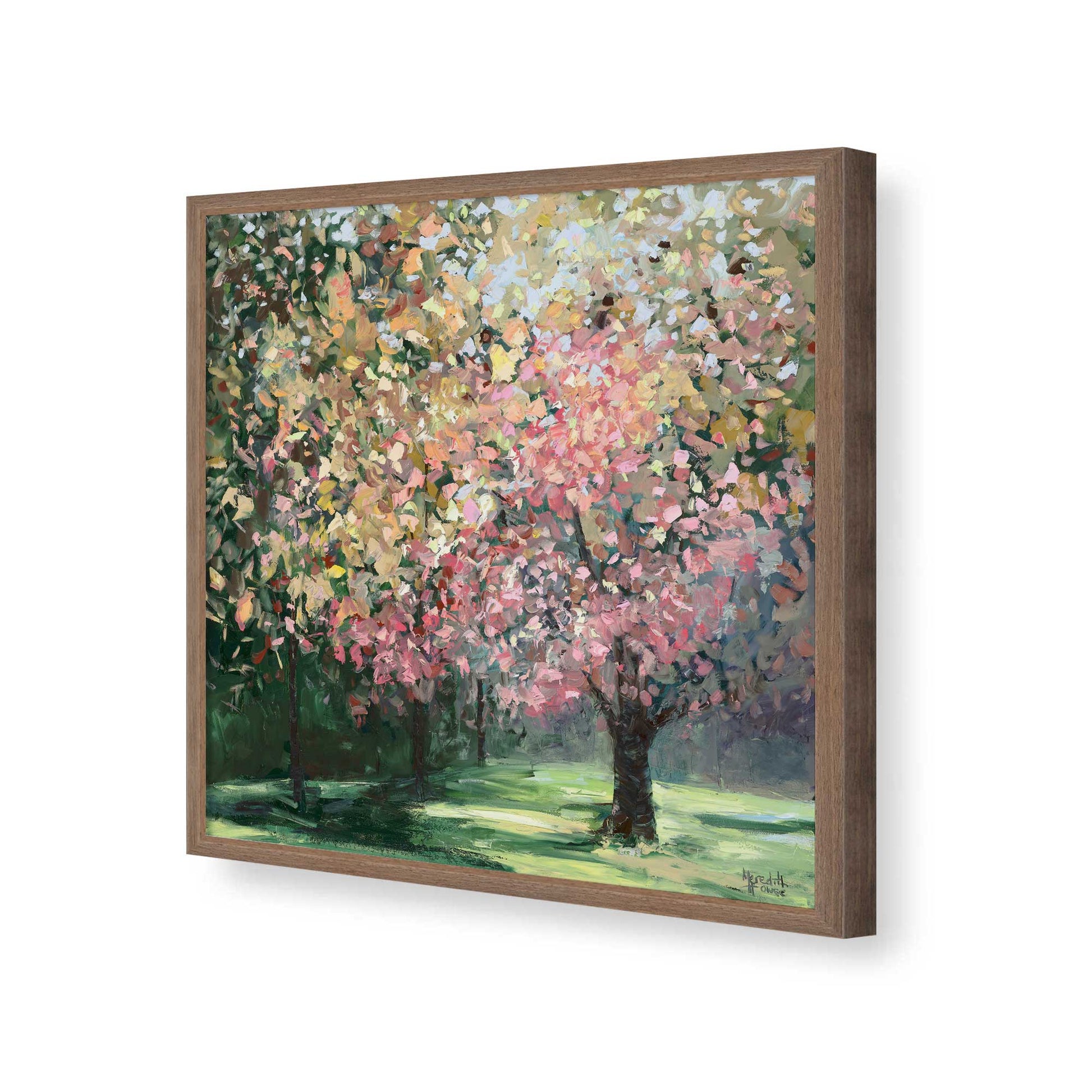 [Color:Walnut], Picture of art in a Walnut frame of the corner