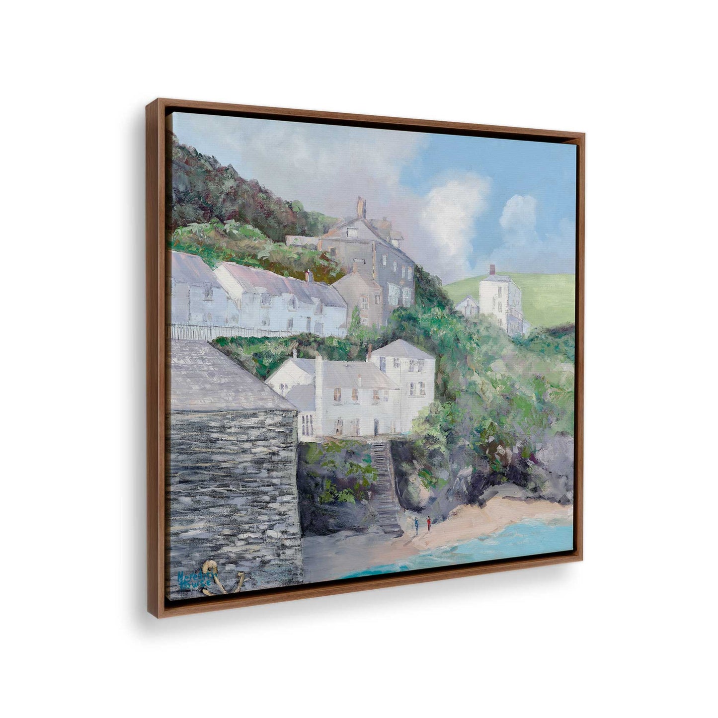 [Color:Walnut], Picture of the corner of the art