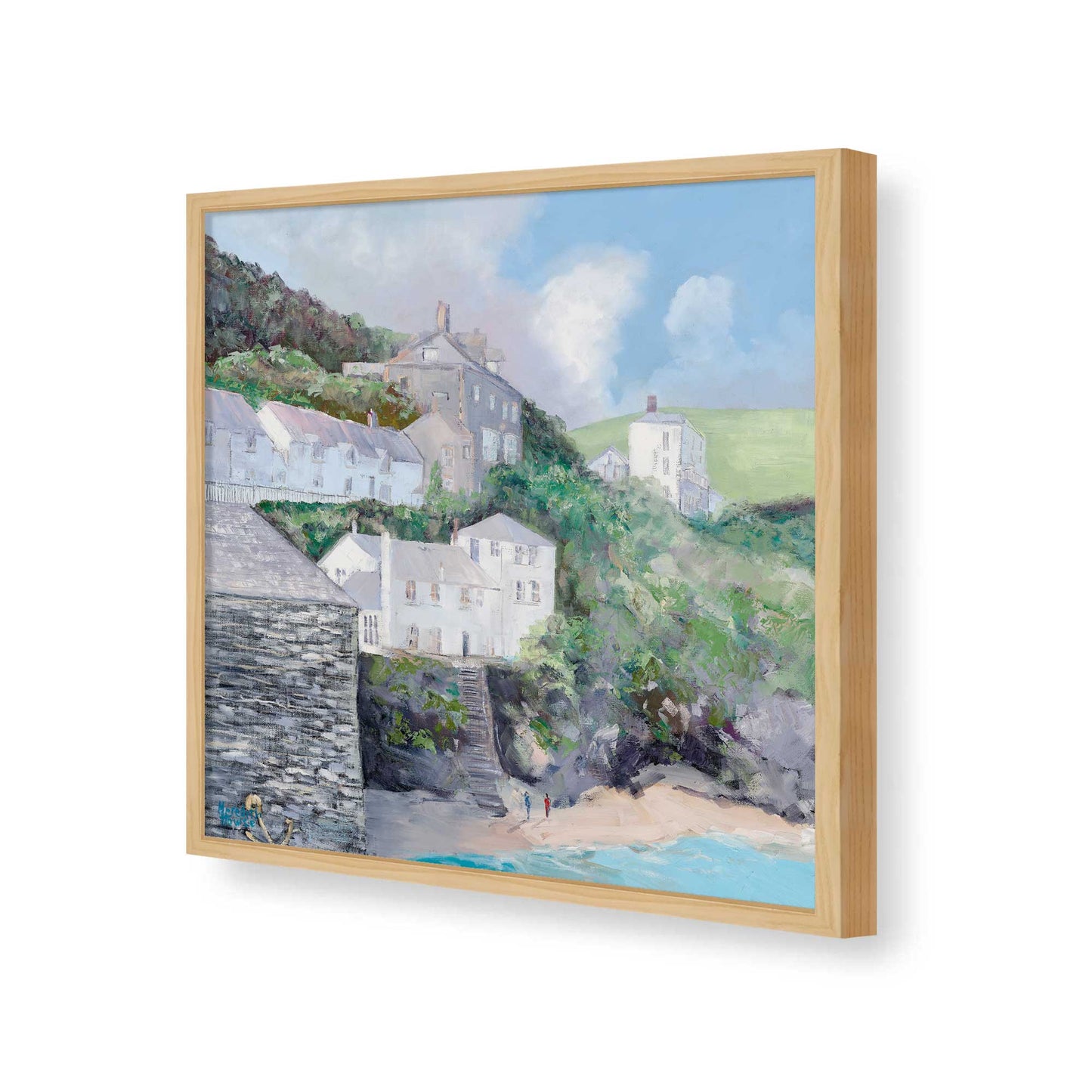 [Color:American Maple], Picture of art in a American Maple frame of the corner