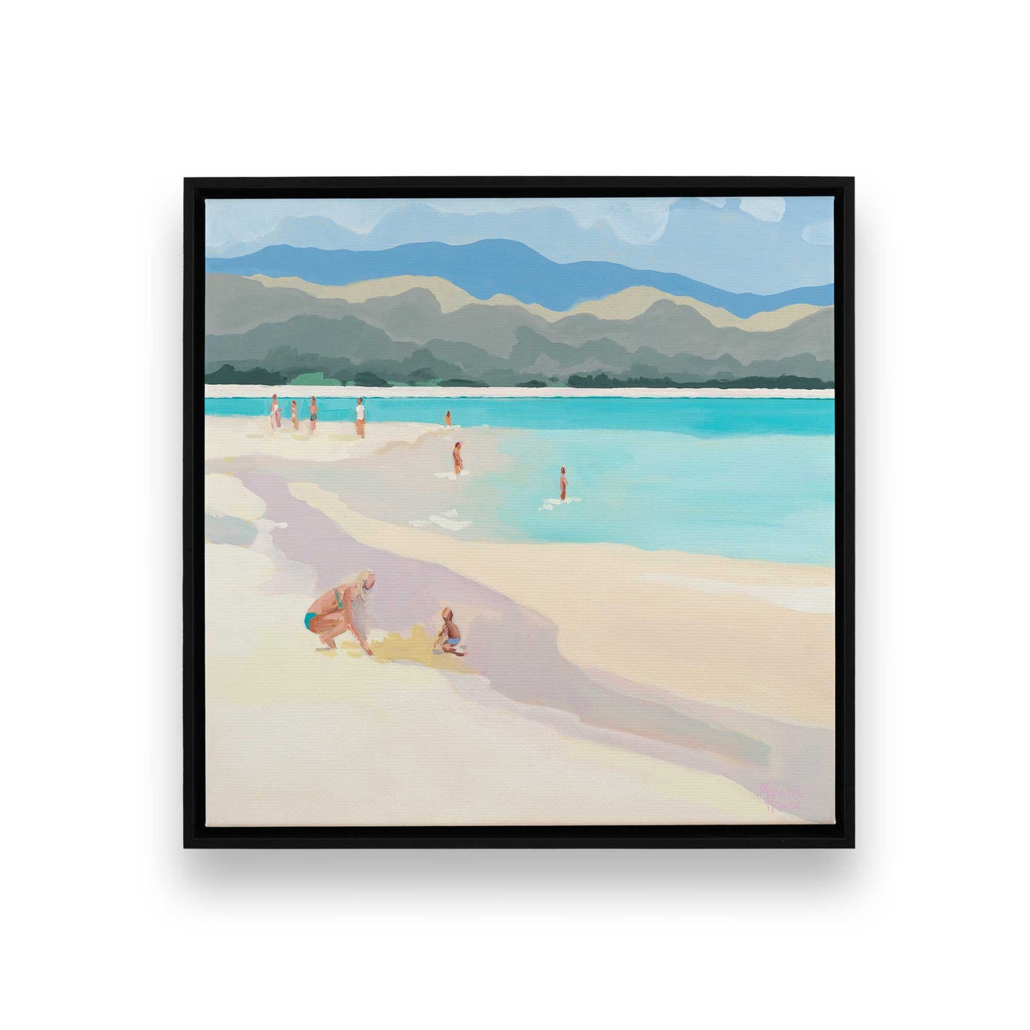 [Color:Satin Black], Picture of art in a Satin Black frame